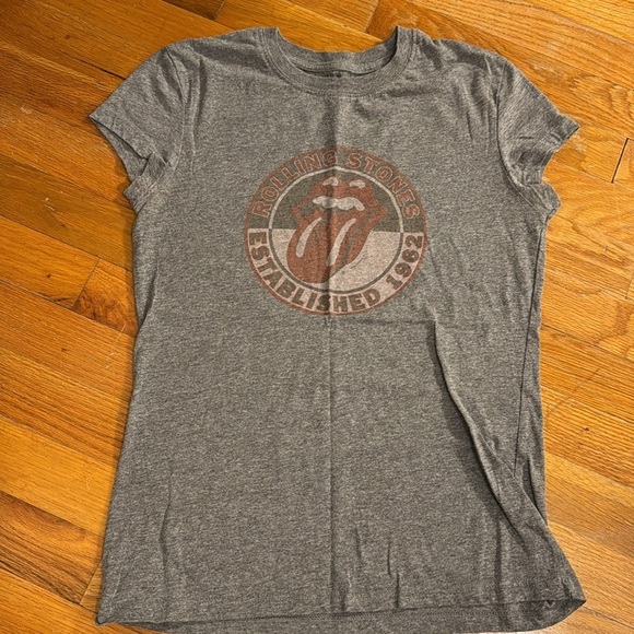 Rock ware The Rolling Stones Women’s Short Sleeve Tee Shirt Size Med Grey - Picture 2 of 5